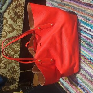 Bright orange Annabel Ingle purse